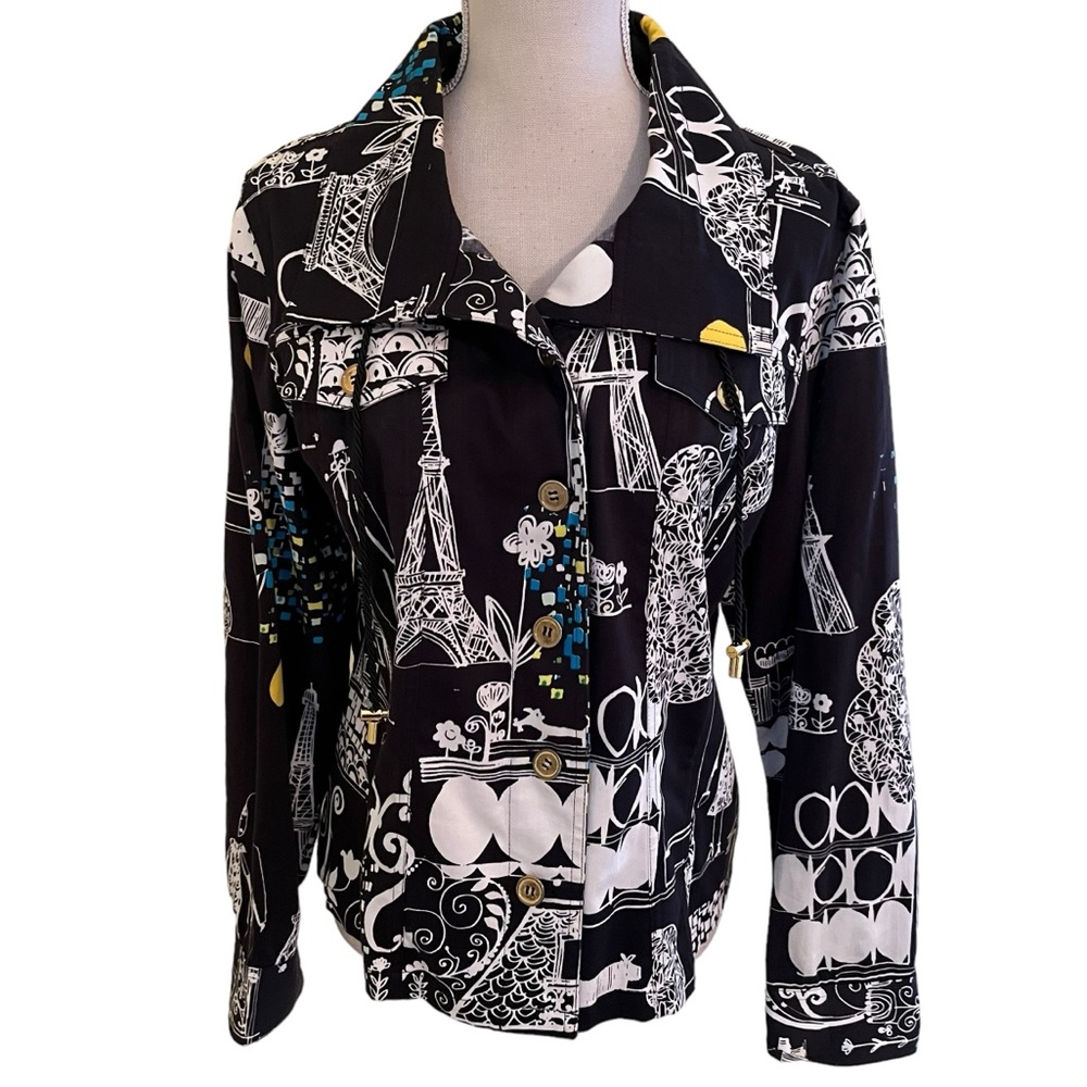 Collective Works of Berek Black/White Paris Print Jacket L